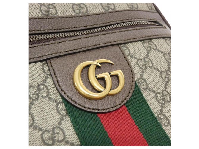 Borsa a tracolla Gucci Ophidia Marrone Beige - vista 4