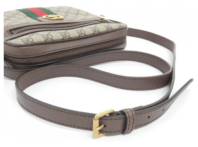 Borsa a tracolla Gucci Ophidia Marrone Beige - vista 5