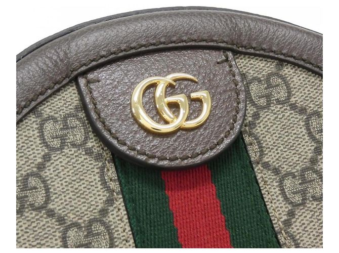 Borsa a tracolla Gucci Ophidia Beige and Brown Marrone - vista 4