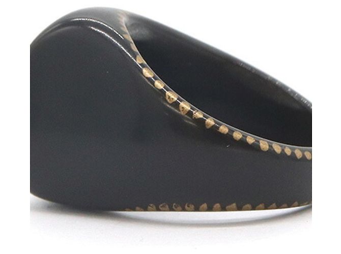Anello in resina marrone scuro Chanel - vista 3