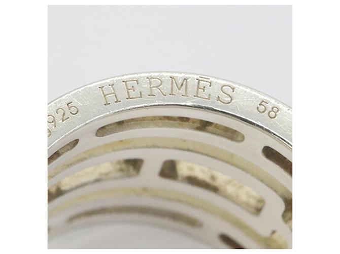 Ring Anello Hermès Arcan GM Argento - vista 4