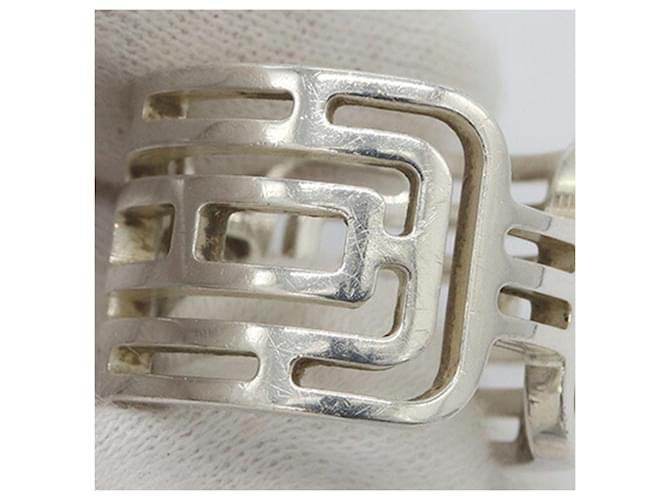 Ring Anello Hermès Arcan GM Argento - vista 5
