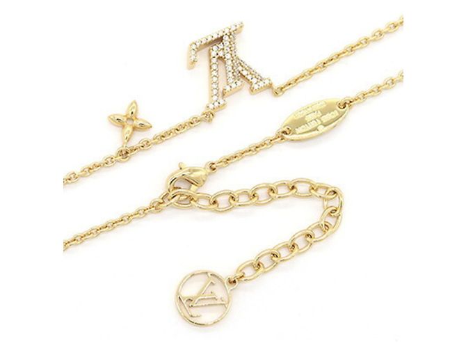 Collana Louis Vuitton LV Iconic in metallo dorato D'oro - vista 3