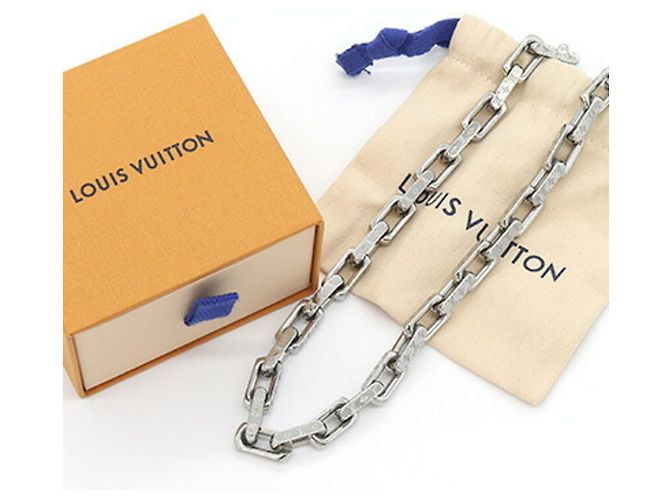 Collana a Catena Monogram Louis Vuitton M00307 Argento - vista 6