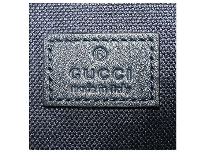 Gucci Denim Schultertasche und Clutch Marineblau Dunkelblau - Ansicht 5