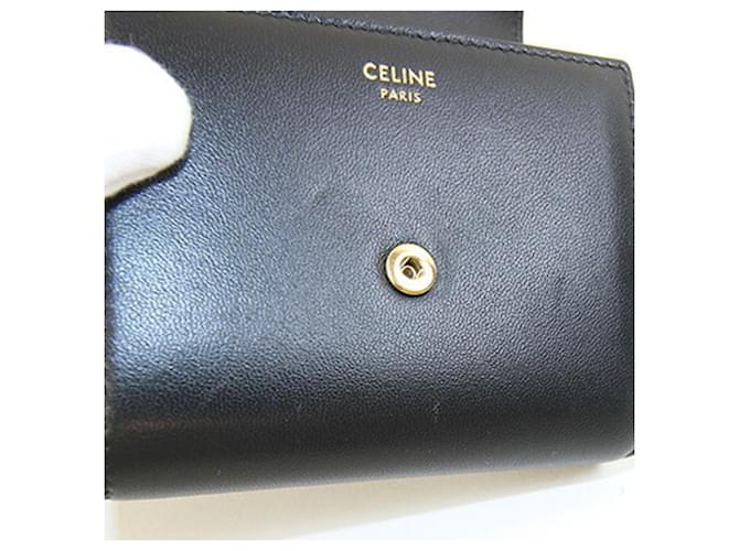 Céline Celine Triomphe Small Flap Wallet Schwarz - Ansicht 6