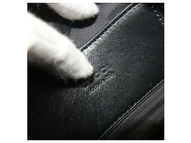 Borsa a tracolla Gucci in tela e pelle nera Nero - vista 6