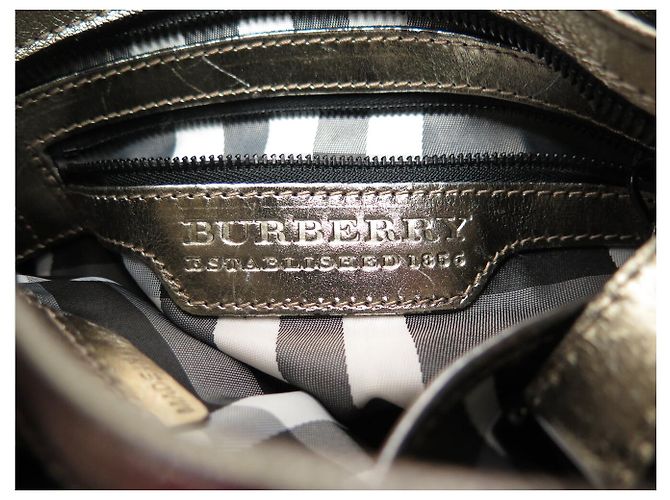 BORSA A MANO BURBERRY WARRIOR DRAWSTRING HOBO IN PELLE GOLDEN AND BAG D'oro - vista 10