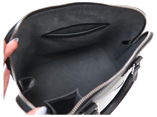 SAC A MAIN LOUIS VUITTON ALMA PM M40302 EN CUIR EPI NOIR LEATHER HAND BAG - vue 11