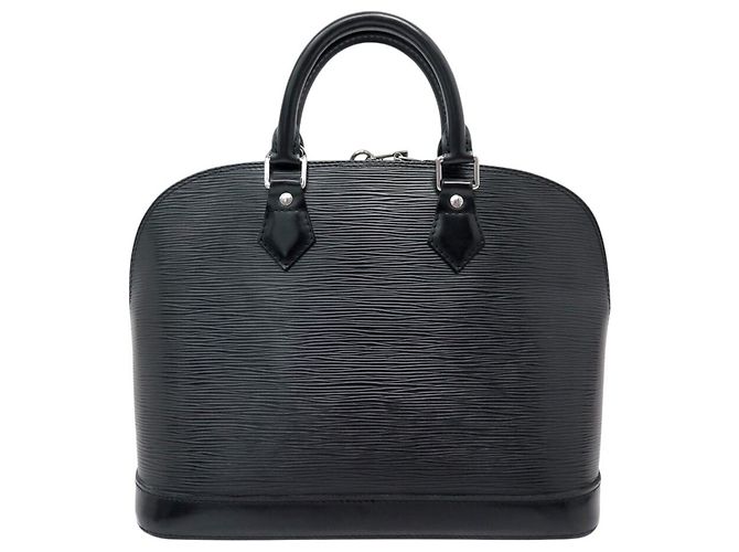 SAC A MAIN LOUIS VUITTON ALMA PM M40302 EN CUIR EPI NOIR LEATHER HAND BAG - vue 2