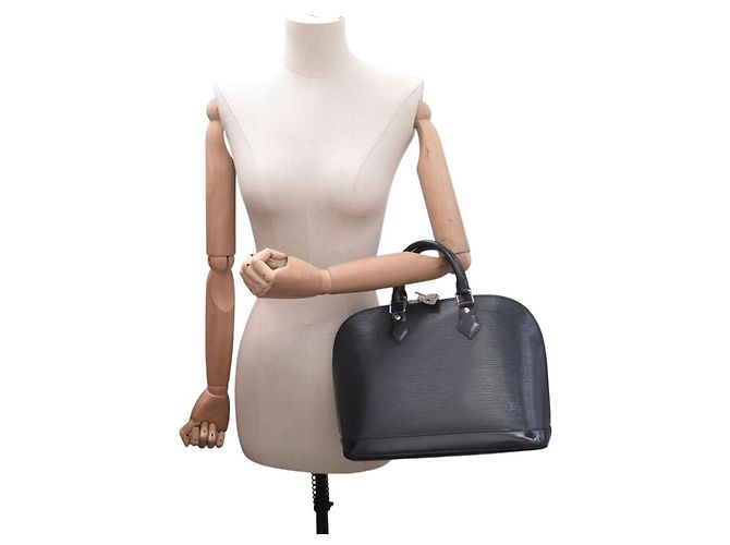 SAC A MAIN LOUIS VUITTON ALMA PM M40302 EN CUIR EPI NOIR LEATHER HAND BAG - vue 5