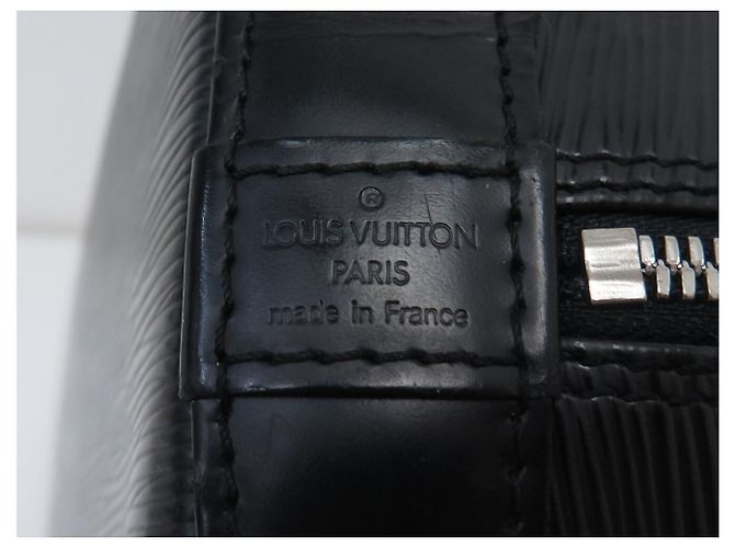 SAC A MAIN LOUIS VUITTON ALMA PM M40302 EN CUIR EPI NOIR LEATHER HAND BAG - vue 7