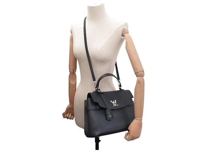 BORSA A MANO LOUIS VUITTON LOCKME EVER M51395 IN PELLE NERA BORSA A TRACCOLLA Nero - vista 5