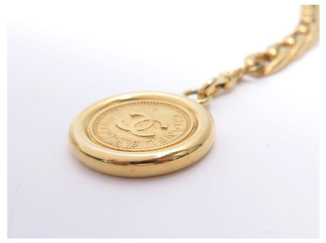 VINTAGE GÜRTEL COLLIER CHANEL SAUTOIR MEDAILLON KETTE NECKLACE BELT Golden - Ansicht 8
