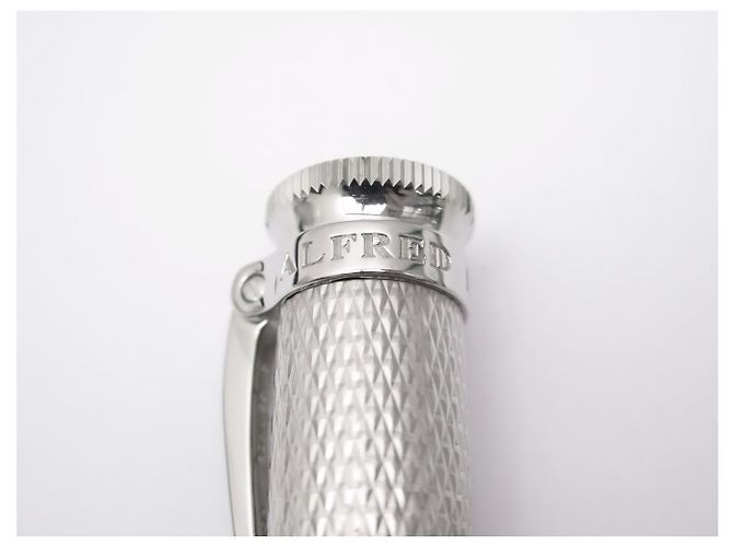 NEUER ALFRED DUNHILL SENTRYMAN KUGELSCHREIBER MIT DIAMANTSPITZE Silber - Ansicht 5