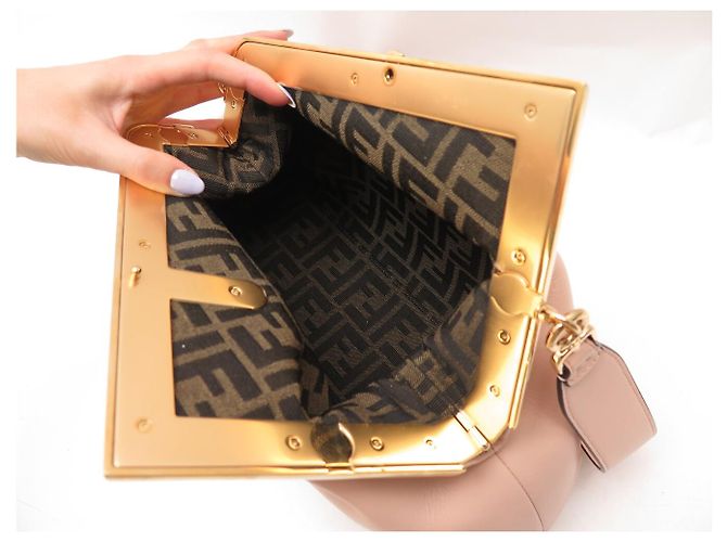 NUEVO BOLSO DE MANO FENDI FIRST MEDIUM 8BP127 EN CUERO ROSA BOLSO DE HOMBRO - vista 4