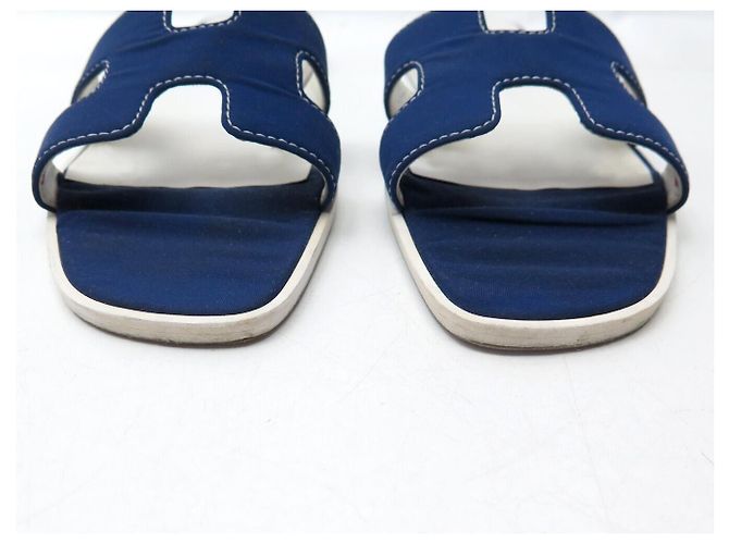 Hermès SCARPE SANDALI HERMES ORAN MULES H021056Z 39.5 BLU NAVY - vista 4