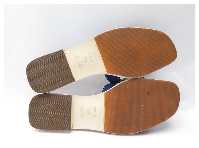 Hermès SCARPE SANDALI HERMES ORAN MULES H021056Z 39.5 BLU NAVY - vista 8