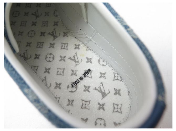 NEUE LOUIS VUITTON STELLAR 1A4WTV MONOGRAM DENIM CANVAS 39 SNEAKERS Blau - Ansicht 13