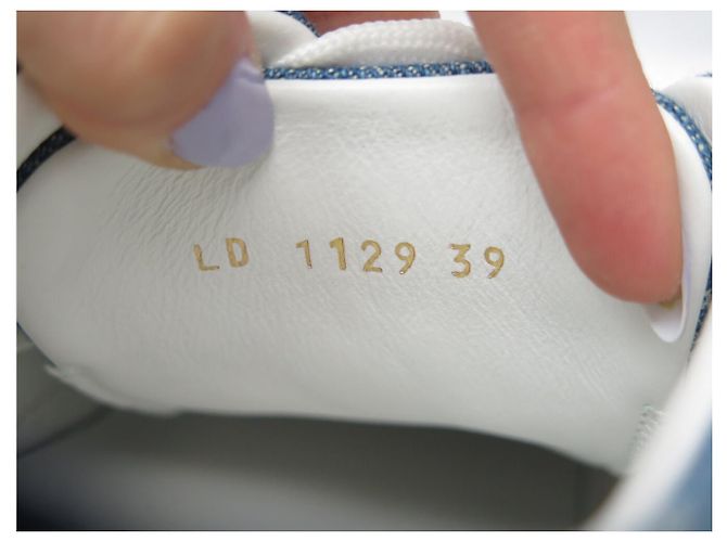 NEUE LOUIS VUITTON STELLAR 1A4WTV MONOGRAM DENIM CANVAS 39 SNEAKERS Blau - Ansicht 15