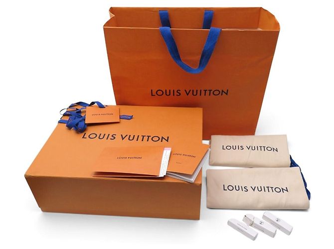 NEUE LOUIS VUITTON STELLAR 1A4WTV MONOGRAM DENIM CANVAS 39 SNEAKERS Blau - Ansicht 17