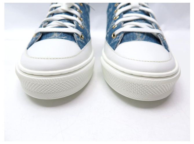 NEUE LOUIS VUITTON STELLAR 1A4WTV MONOGRAM DENIM CANVAS 39 SNEAKERS Blau - Ansicht 4