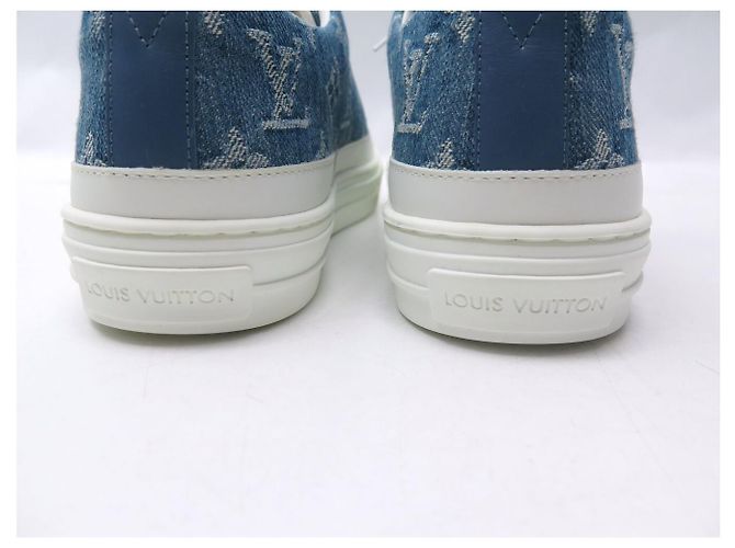 NEUE LOUIS VUITTON STELLAR 1A4WTV MONOGRAM DENIM CANVAS 39 SNEAKERS Blau - Ansicht 5