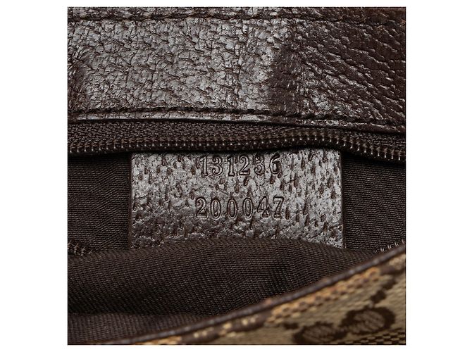 Bolso cinturón Gucci GG Canvas con hebilla Castaño Beige - vista 6
