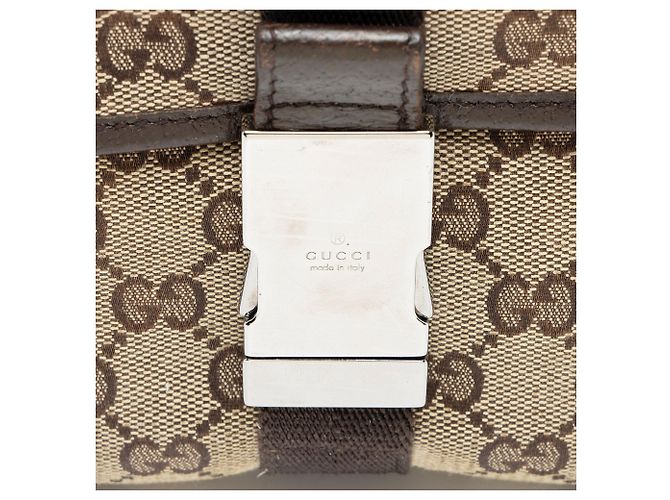 Bolso cinturón Gucci GG Canvas con hebilla Castaño Beige - vista 9