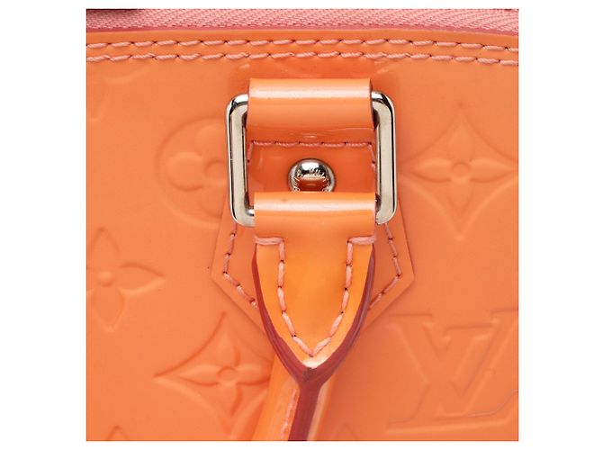 Borsa Satchel Louis Vuitton Monogram Vernis Alma PM Arancione - vista 10