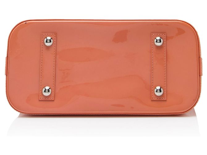 Borsa Satchel Louis Vuitton Monogram Vernis Alma PM Arancione - vista 4