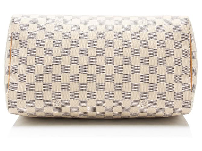 Borsa Louis Vuitton Damier Azur Speedy 35 Blu - vista 4