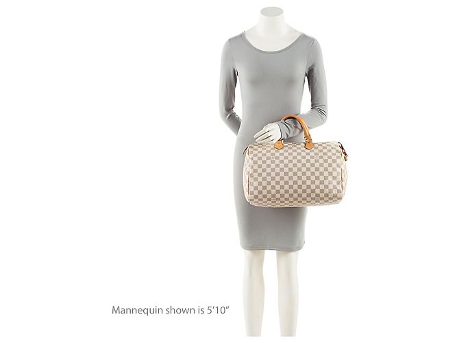 Borsa Louis Vuitton Damier Azur Speedy 35 Blu - vista 5