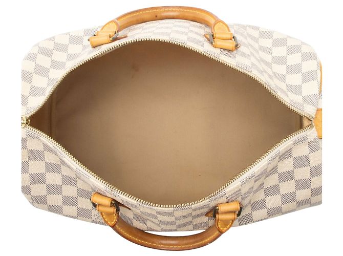Borsa Louis Vuitton Damier Azur Speedy 35 Blu - vista 7
