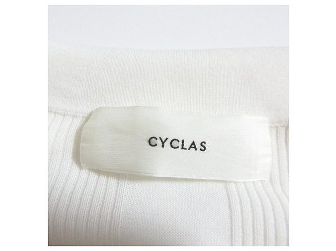 Autre Marque CYCLAS Rippstrick-Oberteil Weiß - Ansicht 5