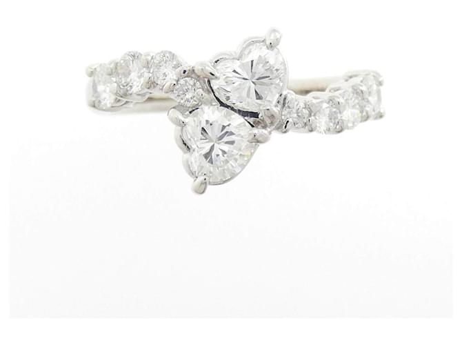 Autre Marque Pt900 Diamantring Silber - Ansicht 2