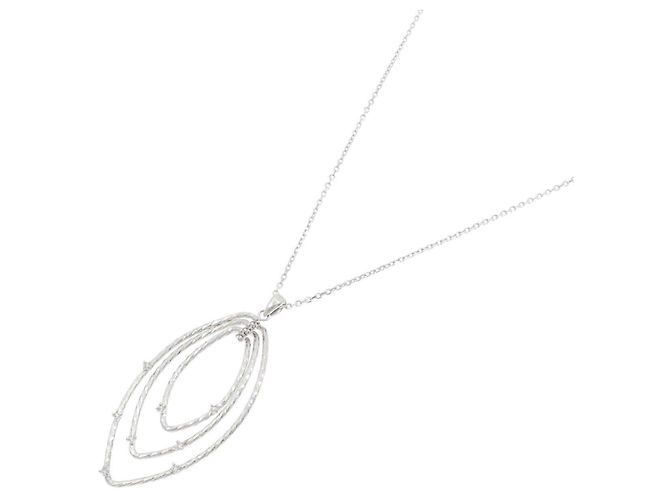 Autre Marque Collana in Pt850 con diamanti Argento - vista 2