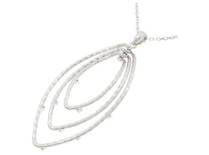 Autre Marque Collana in Pt850 con diamanti Argento - vista 4