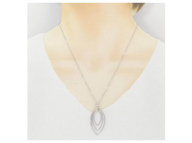 Autre Marque Collana in Pt850 con diamanti Argento - vista 6