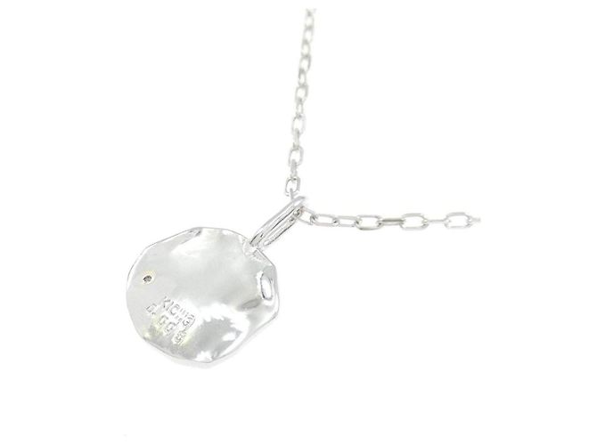 Autre Marque K10 Weißgold Initial Y Diamant-Halskette Silber - Ansicht 4