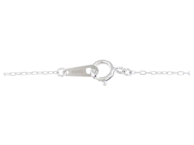 Autre Marque K10 Weißgold Initial Y Diamant-Halskette Silber - Ansicht 5