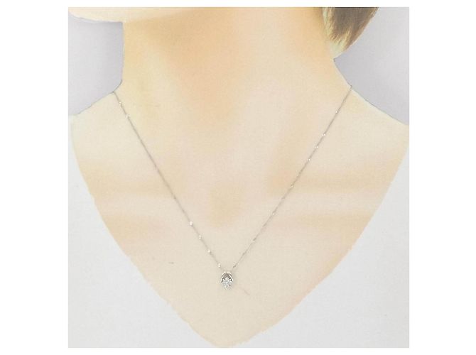 Autre Marque Collana in oro bianco Au750 e diamanti Argento - vista 6