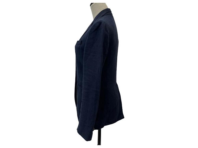Autre Marque Chaqueta entallada de lino THE GIGI Azul - vista 2