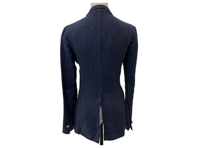 Autre Marque Chaqueta entallada de lino THE GIGI Azul - vista 3