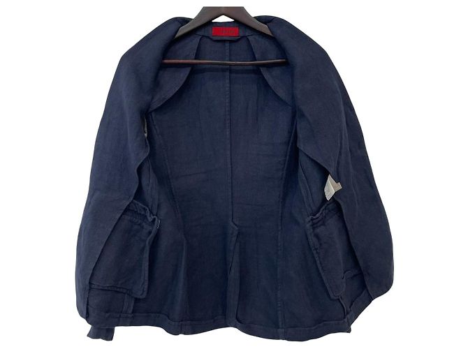 Autre Marque Chaqueta entallada de lino THE GIGI Azul - vista 4