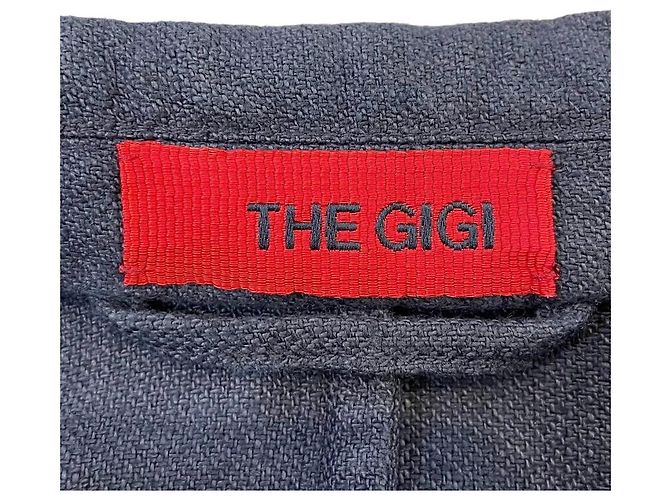 Autre Marque Chaqueta entallada de lino THE GIGI Azul - vista 7