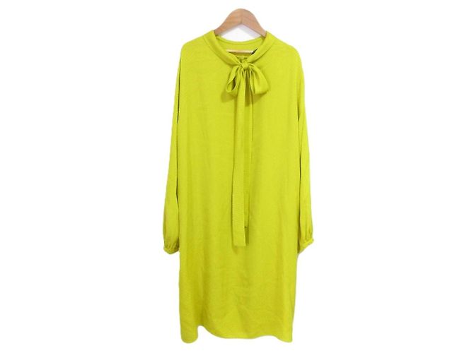 Autre Marque Vestido largo de seda Carolina Herrera Amarillo - vista 2