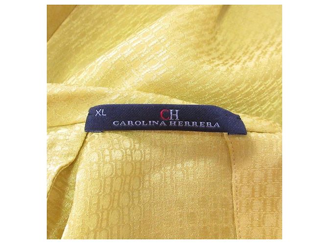 Autre Marque Vestido largo de seda Carolina Herrera Amarillo - vista 5
