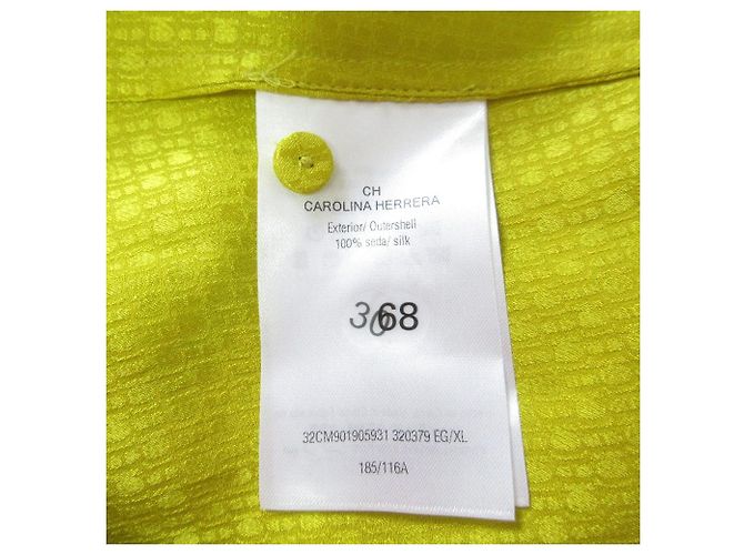 Autre Marque Vestido largo de seda Carolina Herrera Amarillo - vista 7