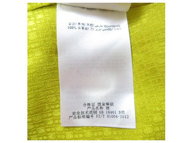 Autre Marque Vestido largo de seda Carolina Herrera Amarillo - vista 9
